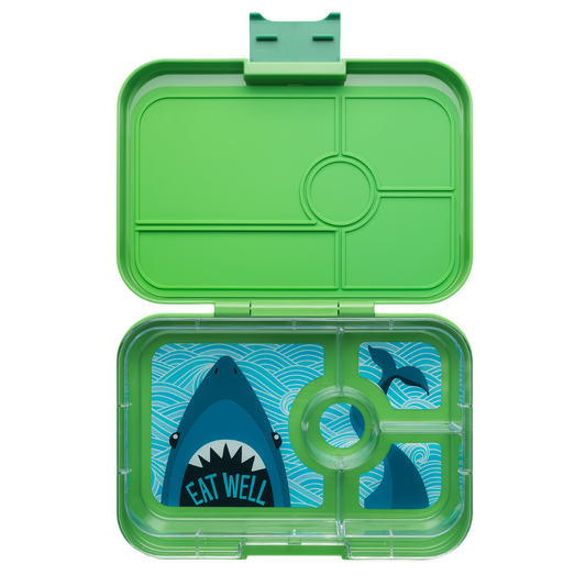 Yumbox Tapas XL Verde Jurassic / Rechin (4 compartimente)