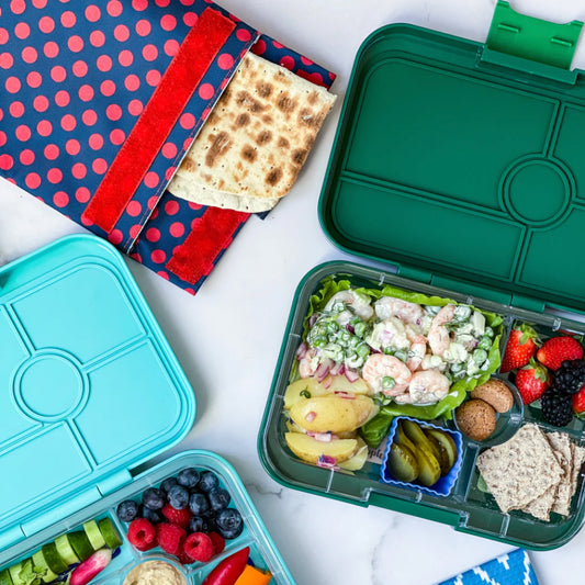 Yumbox Tapas XL Greenwich verde / Mașini de curse (4 compartimente)