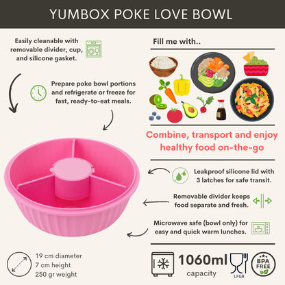 Recipient pentru salate Yumbox - roz