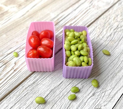 Set dreptunghi din silicon Lekkabox (2 buc, diverse culori)