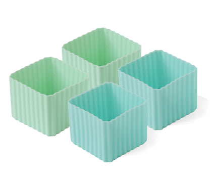 Set cuburi din silicon Lekkabox (4 buc.) - diverse culori