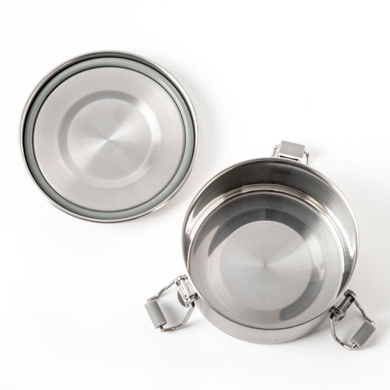 Lekkabox Clipsy - cutie rotundă din oțel inoxidabil pentru depozitarea alimentelor