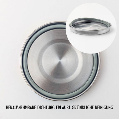 Lekkabox Clipsy - cutie rotundă din oțel inoxidabil pentru depozitarea alimentelor