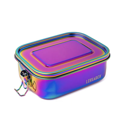 Lekkabox Rainbow Safe cu 3 compartimente 1000 ml - lunchbox din oțel inoxidabil