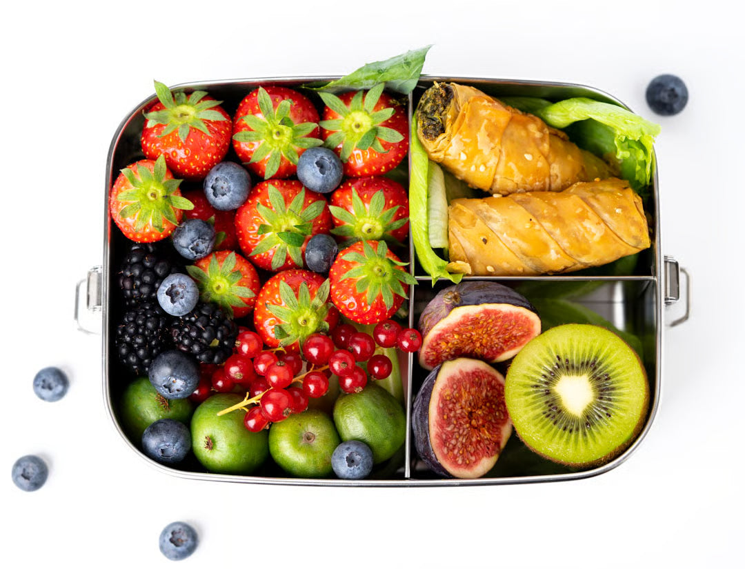 Lekkabox Safe 1400 ml cu 3 compartimente - lunchbox din oțel inoxidabil