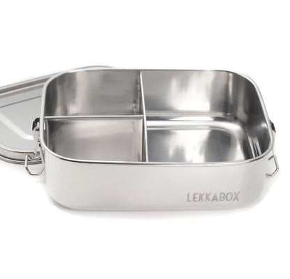 Lekkabox Safe 1400 ml cu 3 compartimente - lunchbox din oțel inoxidabil