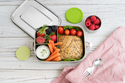 Lunchbox din oțel inoxidabil Lekkabox Safe cu 3 compartimente 1000 ml