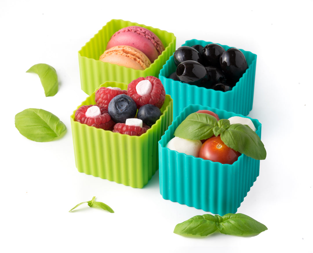 Set cuburi din silicon Lekkabox (4 buc.) - în mai multe culori