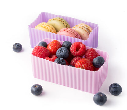 Set dreptunghi din silicon Lekkabox (2 buc, diverse culori)
