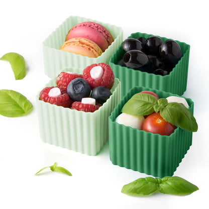 Set cuburi din silicon Lekkabox (4 buc.) - diverse culori