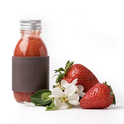 Lekkabox Juicy - Sticlă mini cu bandă din silicon (100 ml)
