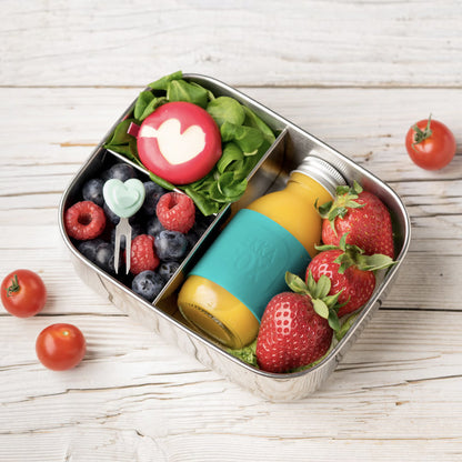 Lekkabox Juicy - Sticlă mini cu bandă din silicon (100 ml)
