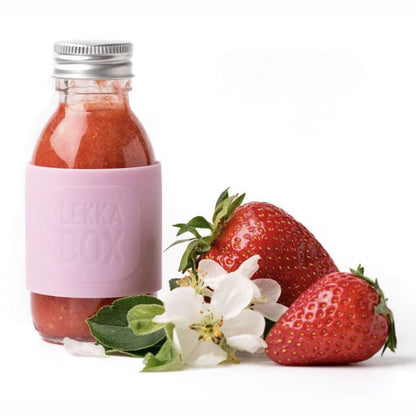 Lekkabox Juicy - Sticlă mini cu bandă din silicon (100 ml)
