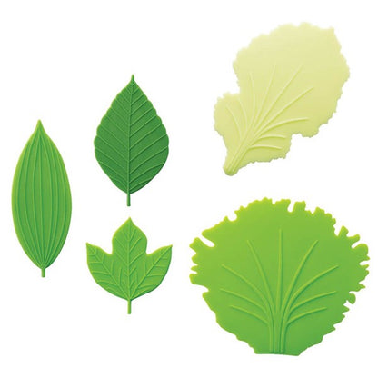 Set separatoare din silicon (5 buc.) - Salată verde și frunze