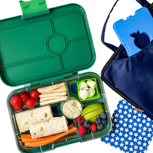 Yumbox Tapas XL Verde Palmier / Junglă (5 compartimente)